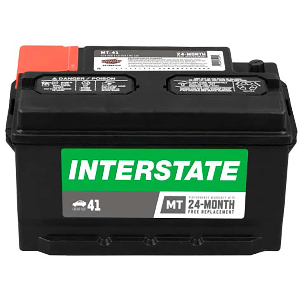 Interstate MT-41 Flooded Automotive Battery (Group 41) CORE FEE Included!