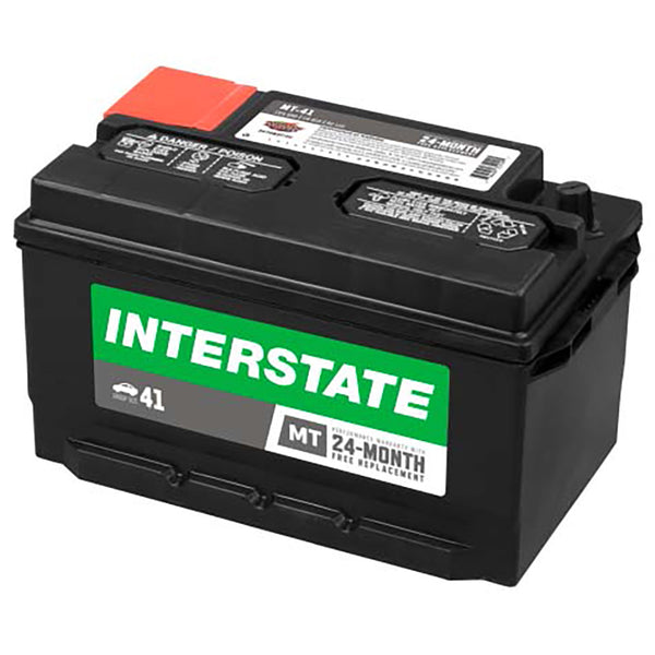 Interstate MT-41 Flooded Automotive Battery (Group 41) CORE FEE Included!