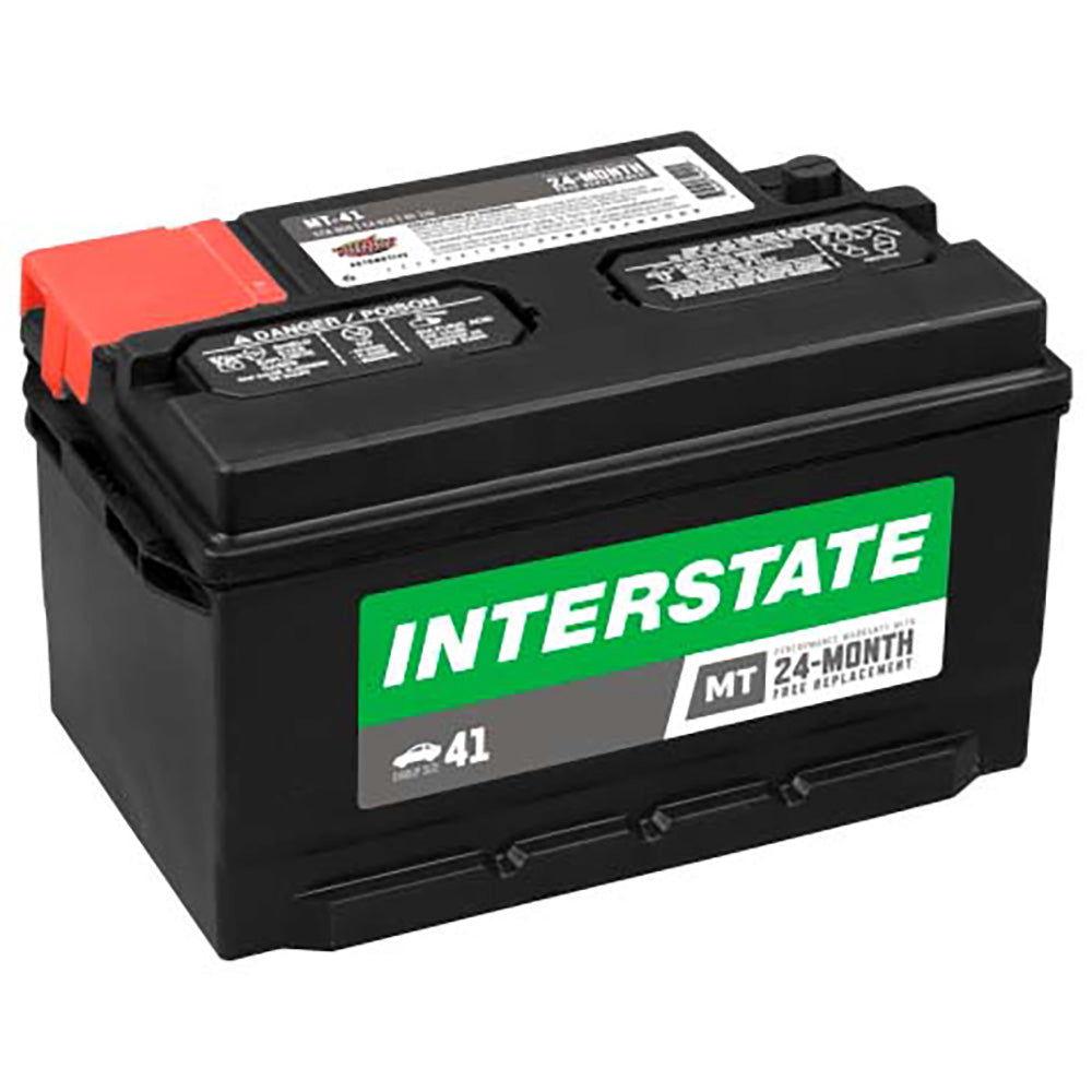 Interstate MT-41 Flooded Automotive Battery (Group 41) CORE FEE Included!