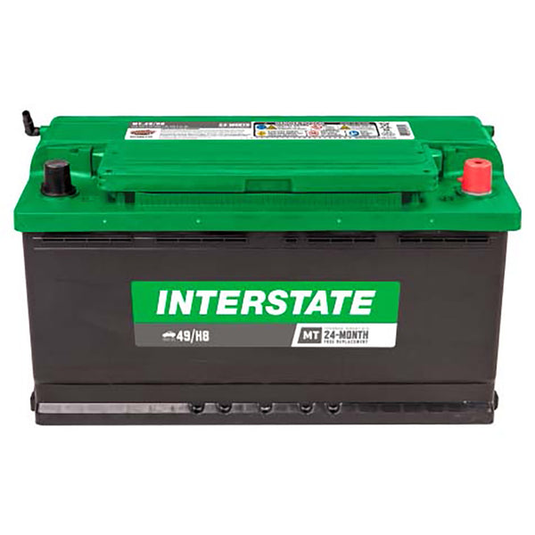 Interstate MT-49/H8 Flooded Automotive Battery (Group H8) CORE FEE Included!