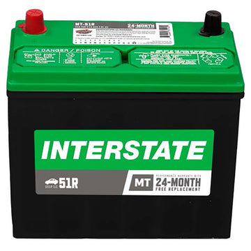 Interstate MT-51R Flooded Automotive Battery (Group 51R) CORE FEE Included!