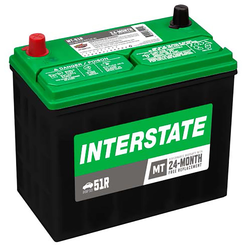 Interstate MT-51R Flooded Automotive Battery (Group 51R) CORE FEE Included!