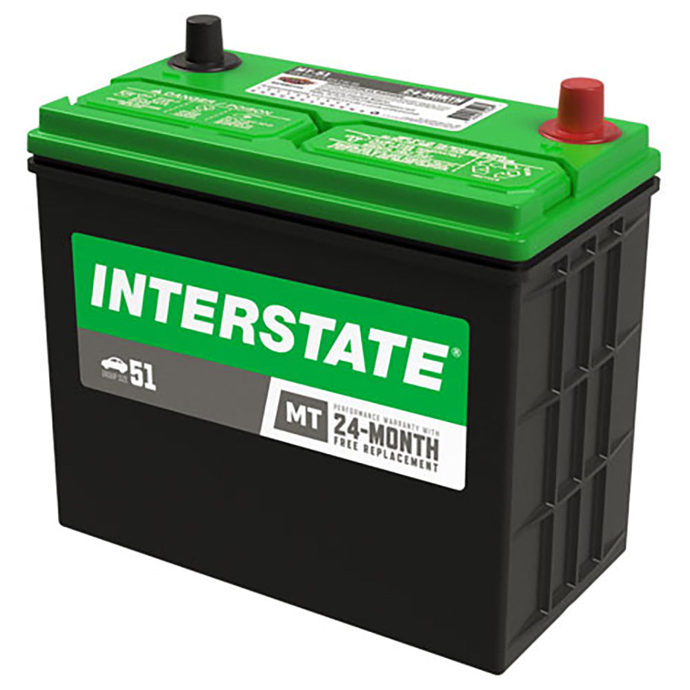 Interstate MT-51 Flooded Automotive Battery (Group 51) CORE FEE Included!