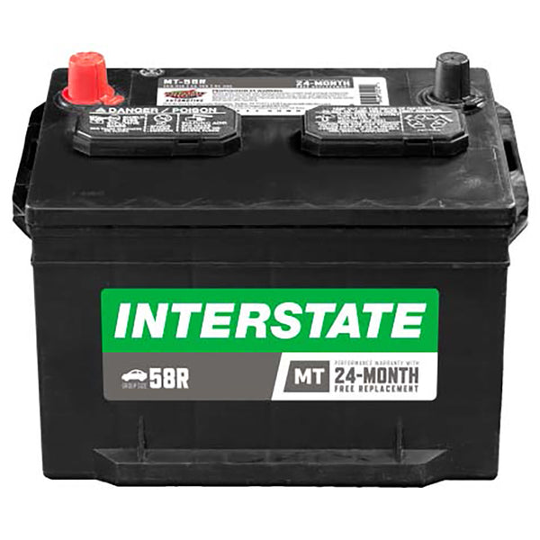 Interstate MT-58R Flooded Automotive Battery (Group 58R) CORE FEE Included!