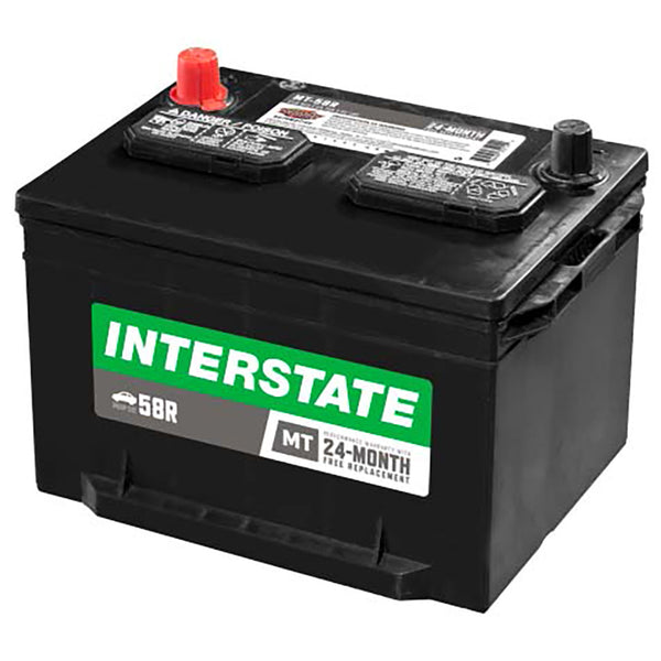 Interstate MT-58R Flooded Automotive Battery (Group 58R) CORE FEE Included!