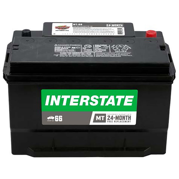 Interstate MT-66 Flooded Automotive Battery (Group 66) CORE FEE Included!