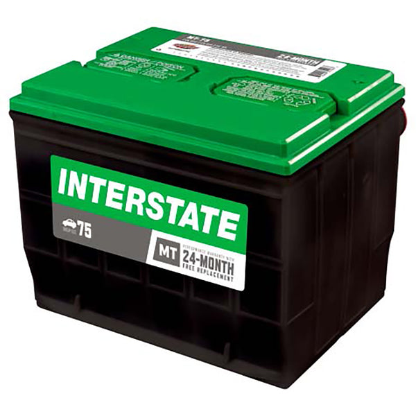 Interstate MT-75 Flooded Automotive Battery (Group 75) CORE FEE Included!