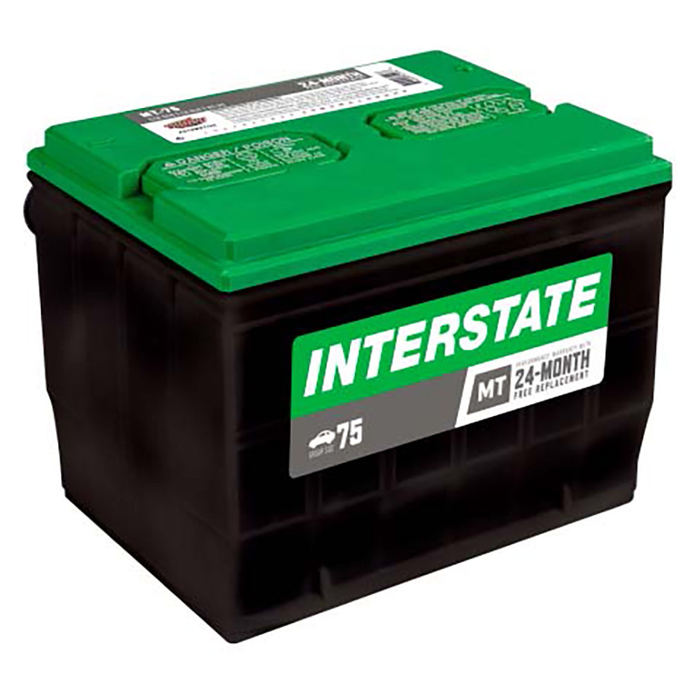 Interstate MT-75 Flooded Automotive Battery (Group 75) CORE FEE Included!