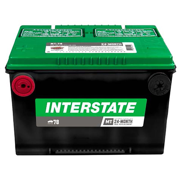 Interstate MT-78 Flooded Automotive Battery (Group 78) CORE FEE Included!