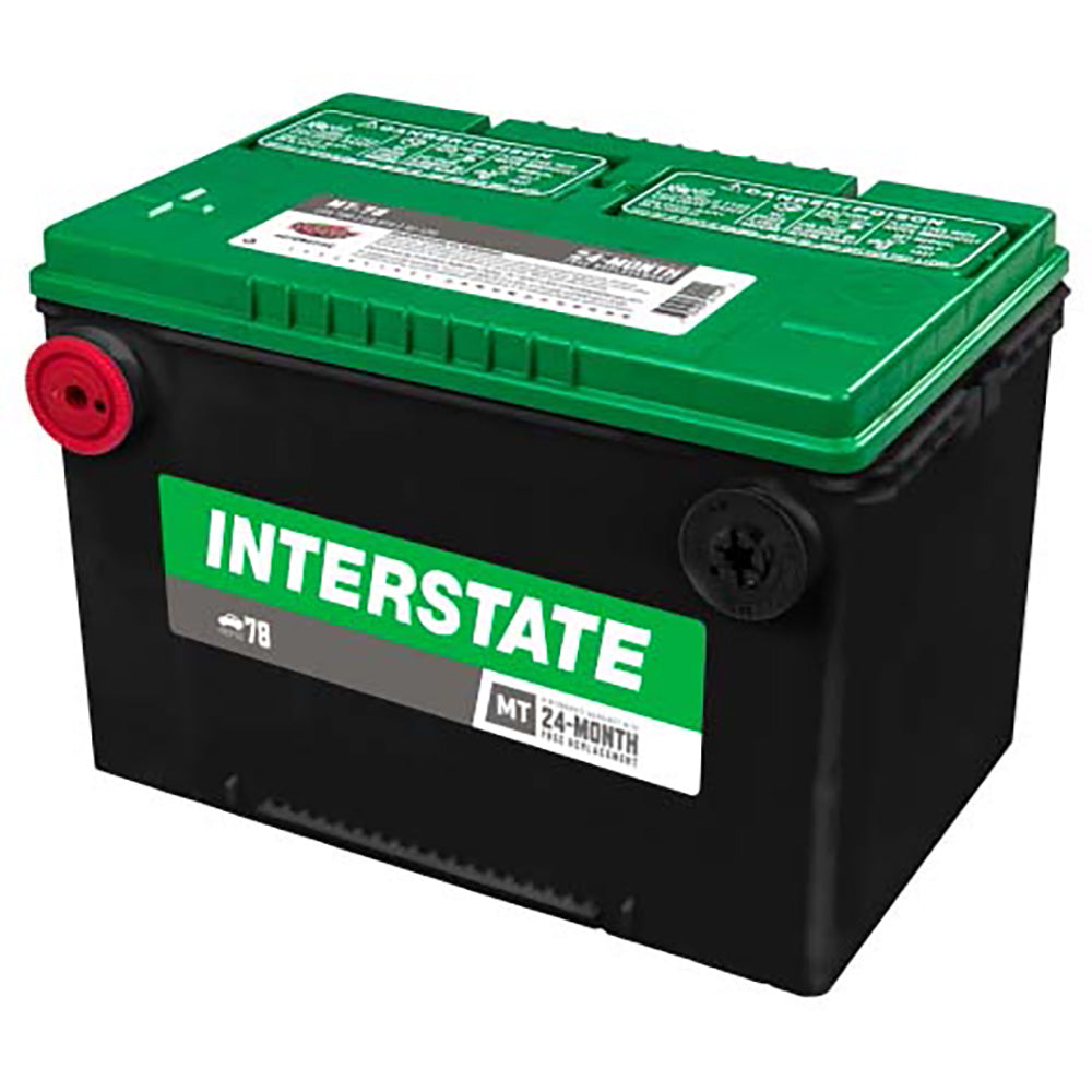 Interstate MT-78 Flooded Automotive Battery (Group 78) CORE FEE Included!