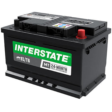 Interstate MT-91/T6 Flooded Automotive Battery (Group T6) CORE FEE Included!