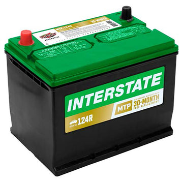 Interstate MTP-124R Flooded Automotive Battery (Group 124R) CORE FEE Included!