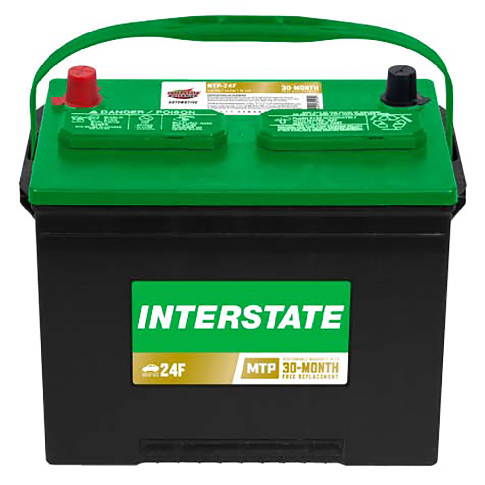 Interstate MTP-24F Flooded Automotive Battery (Group 24F) CORE FEE Included!
