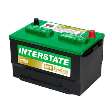 Interstate MTP-65 Flooded Automotive Battery (Group 65) CORE FEE Included!