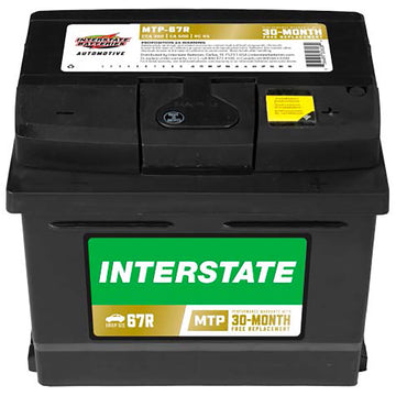 Interstate MTP-67R Flooded Automotive Battery (Group 67R) CORE FEE Included!