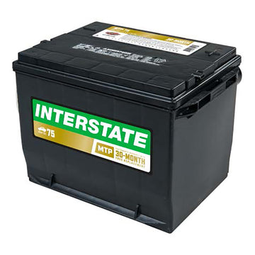 Interstate MTP-75 Flooded Automotive Battery (Group 75) CORE FEE Included!