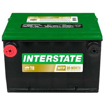 Interstate MTP-78 Flooded Automotive Battery (Group 78) CORE FEE Included!