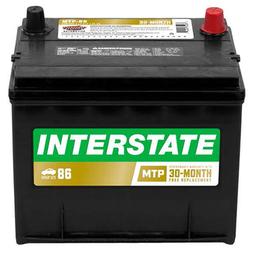 Interstate MTP-86 Flooded Automotive Battery (Group 86) CORE FEE Included!