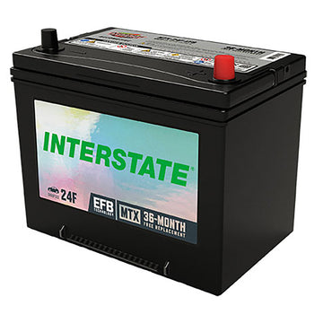 Interstate MTX-24F-EFB AGM Automotive Battery (Group 24F) CORE FEE Included!