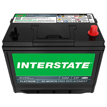 Interstate MTX-24F AGM Automotive Battery (Group 24F) CORE FEE Included!