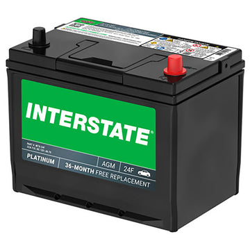 Interstate MTX-24F AGM Automotive Battery (Group 24F) CORE FEE Included!