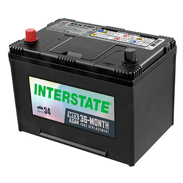 Interstate MTX-34 AGM Automotive Battery (Group 34) CORE FEE Included!