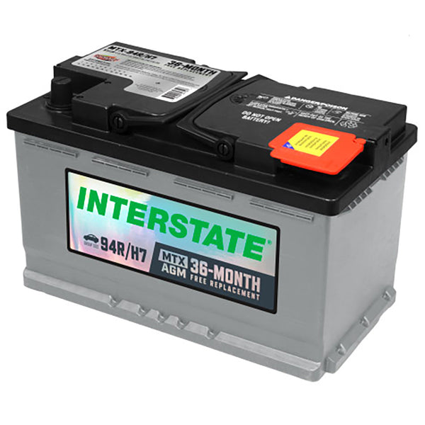 Interstate MTX-94R/H7 AGM Automotive Battery (Group H7) CORE FEE Included!