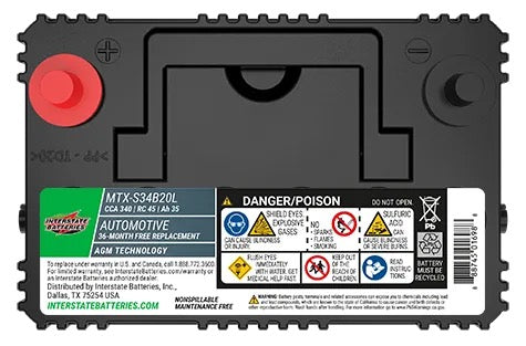 Interstate MTX-S34B20L battery