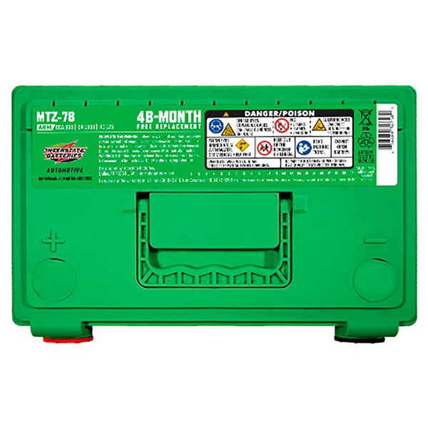 Interstate MTZ-78 AGM Automotive Battery (Group 78) CORE FEE Included!