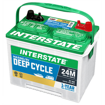 Interstate HD24-DP Deep Cycle Flooded Battery(Group 24M) CORE FEE INCLUDED!