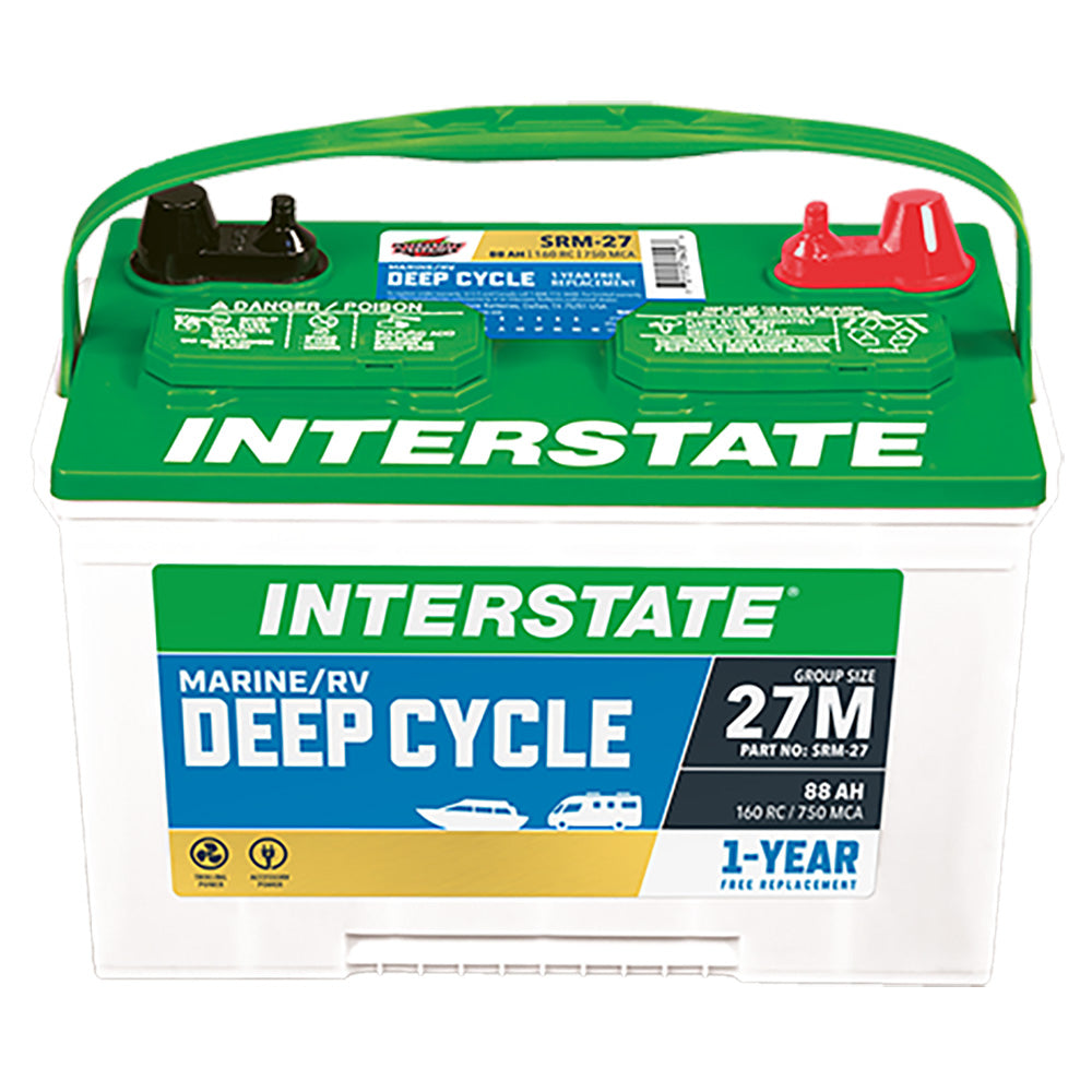 Interstate SRM-27 Deep Cycle Battery(Group 27M) CORE FEE INCLUDED!