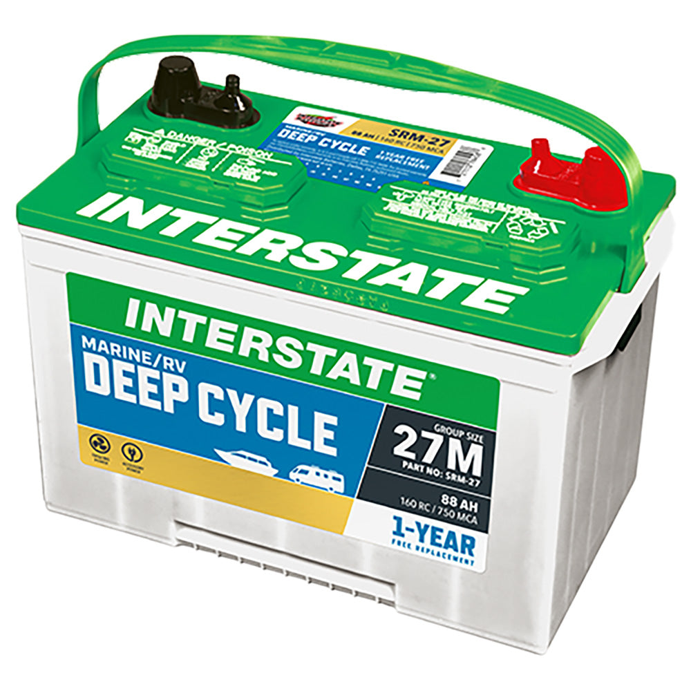 Interstate SRM-27 Deep Cycle Battery(Group 27M) CORE FEE INCLUDED!