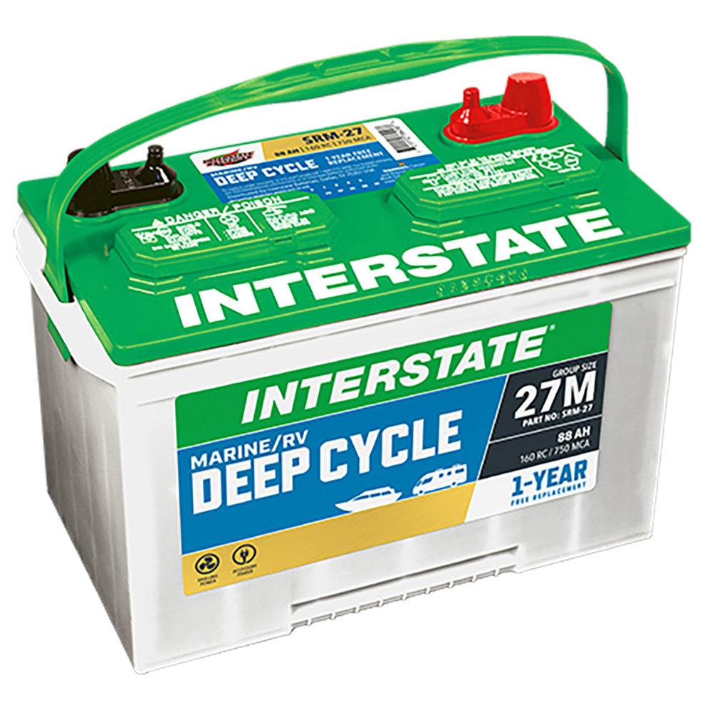 Interstate SRM-27 Deep Cycle Battery(Group 27M) CORE FEE INCLUDED!