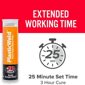 J-B Weld 8237 PlasticWeld Plastic Repair Epoxy Putty (2oz)