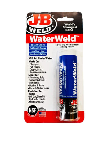 J-B Weld 8277 WaterWeld Epoxy Putty Stick - 2 oz, White