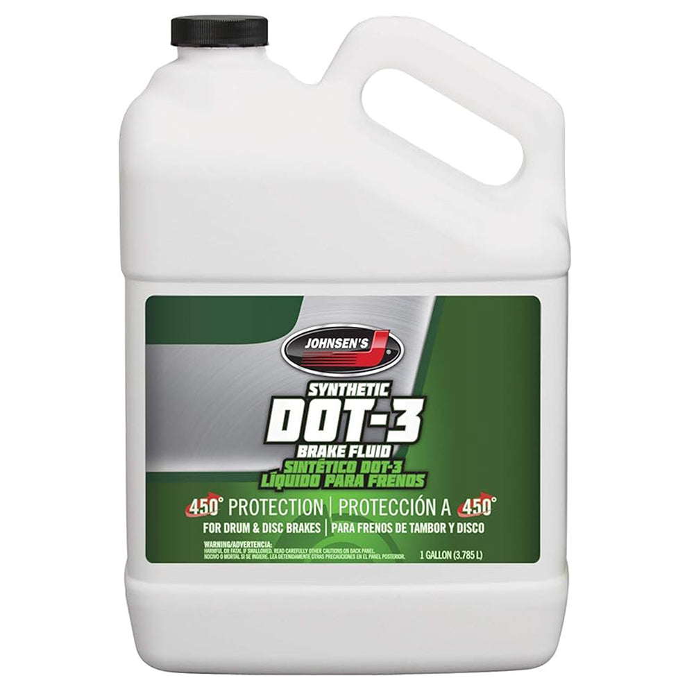 Johnsen's 2234 Dot 3 Heavy Duty Premium Brake Fluid, 1 Gallon