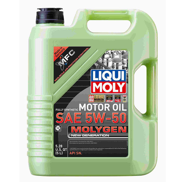 Liqui Moly 20310 Molygen New Generation SAE 5W-50 Full Synthetic Motor Oil, 5 Liters