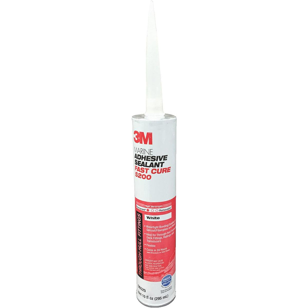 3M Marine Adhesive Sealant 5200FC Fast Cure, 06520, White, (10 oz)