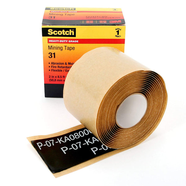 3M Scotch Heavy-Duty Mining Tape 31, 2 in x 6 ft, 10 Rolls, 31-2X6FT-K