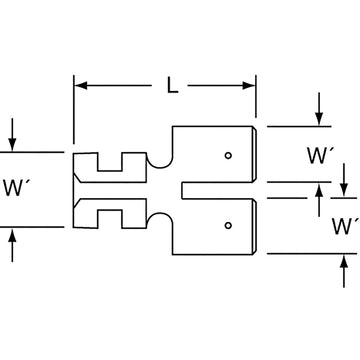 3M Non-Insulated Double Male-Female Disconnect Adapter, 7MMF-250, 1000 pcs