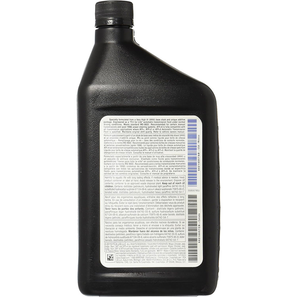 Mopar 68218057AC ATF-4 automatic transmission fluid, 1 Quart