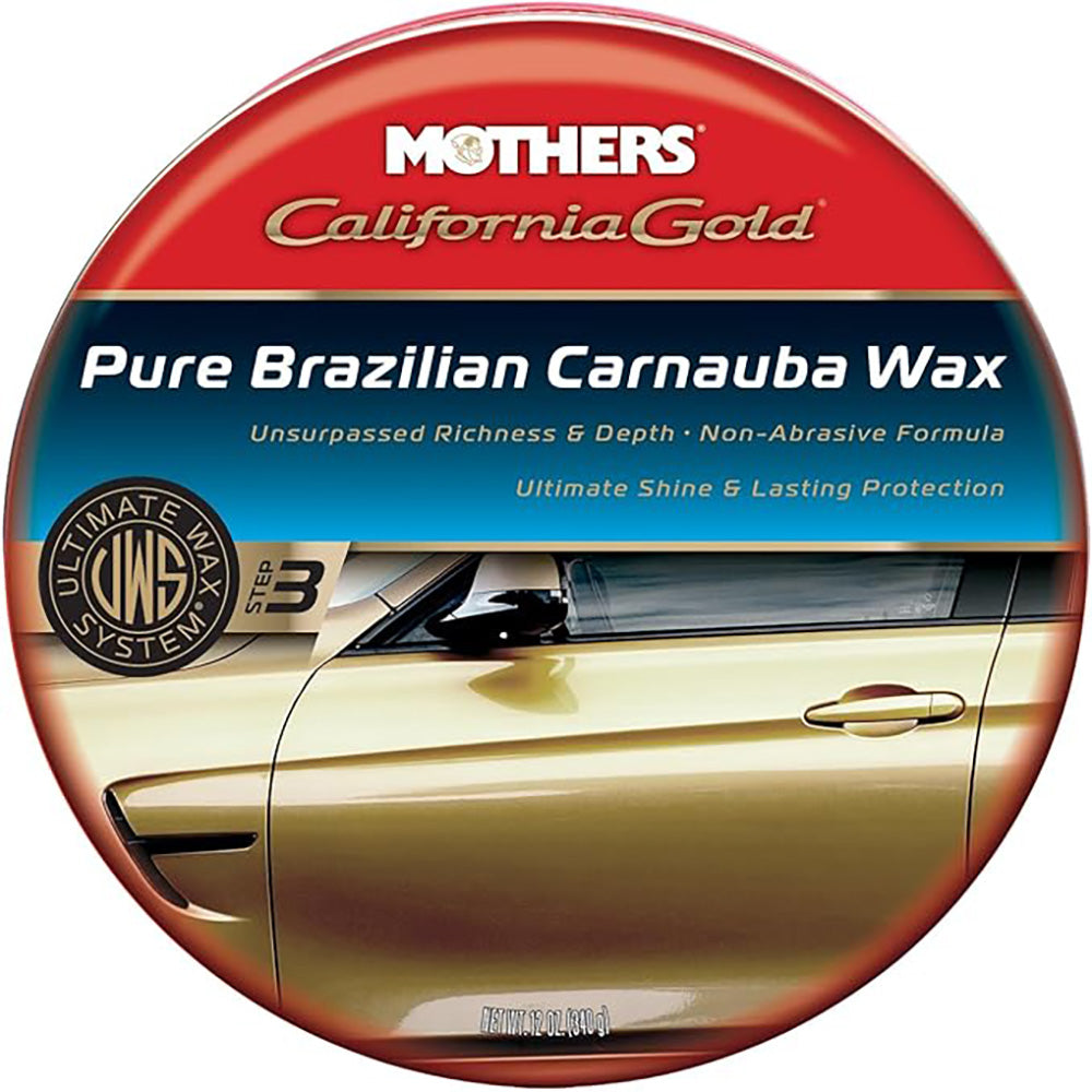 Mothers 05550 California Gold Pure Brazilian Carnauba Wax, 12 oz. Paste