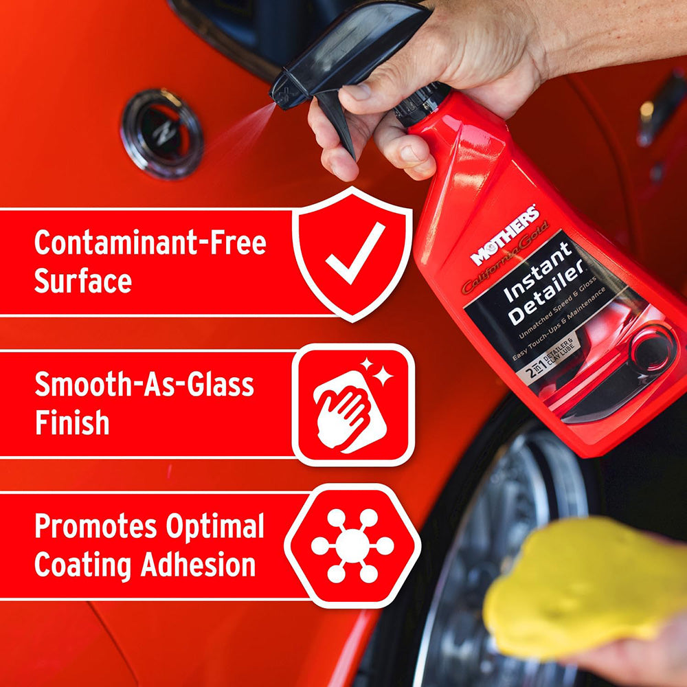 Mothers 07240 California Gold 3 Clay Bar Complete Kit, 3 80-gram Clay Bars + 16 oz