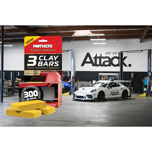 Mothers 07242 California Gold 3 Clay Bars, 3 100-gram — Removes Overspray, Brake Dust, Bugs & More, Restores Smooth, Brilliant Finish to Paint, Chrome, Glass & Plastic, Safe & Easy to Use