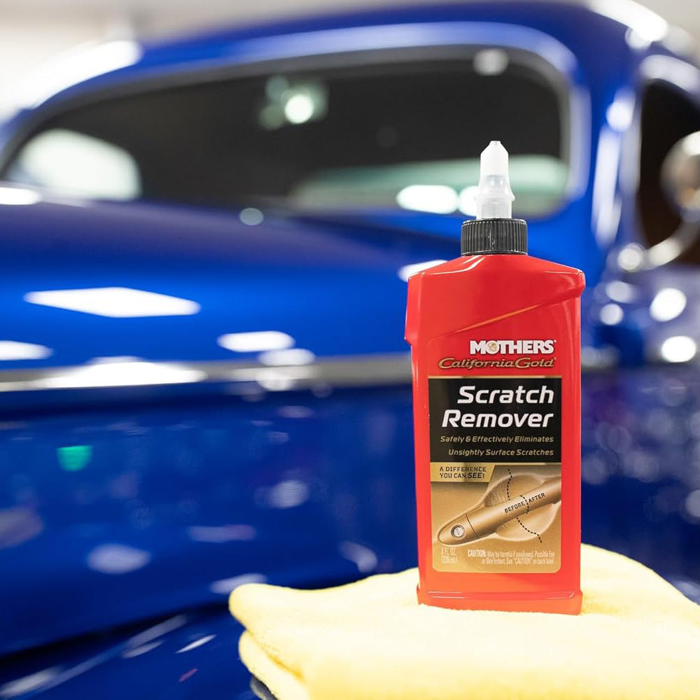 Mothers 08408 California Gold Scratch Remover, 8 oz. – Safely & Effectively Eliminates Light Scratches, Scuffs & Transfers from Paint & Clear coat, Restores Shine Around Handles and High-Touch Areas