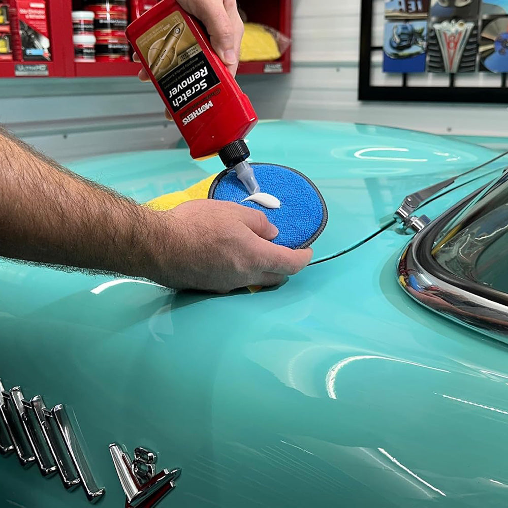 Mothers 08408 California Gold Scratch Remover, 8 oz. – Safely & Effectively Eliminates Light Scratches, Scuffs & Transfers from Paint & Clear coat, Restores Shine Around Handles and High-Touch Areas