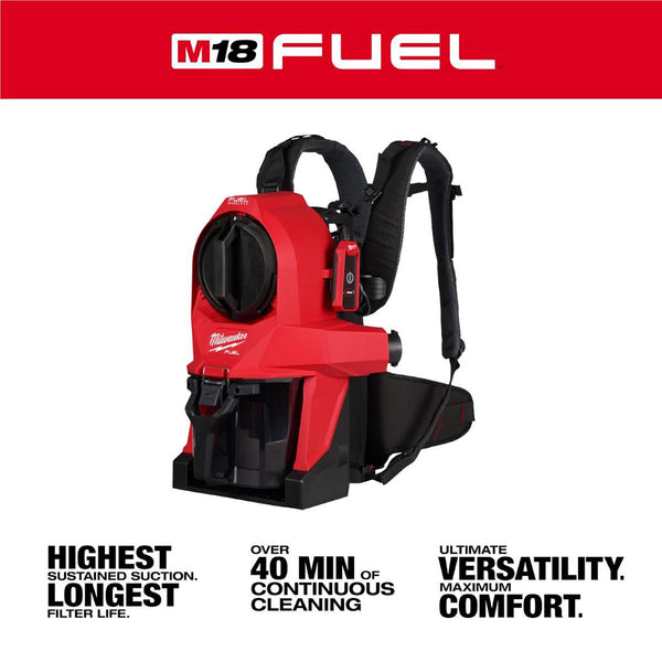 Milwaukee Tool M18 FUEL 3-in-1 Backpack Vacuum