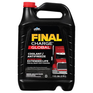 Peak FXA0B3 FINAL CHARGE Global Extended Life Concentrate Antifreeze/Coolant for All Heavy Duty Engine Cooling Systems, 1 Gallon