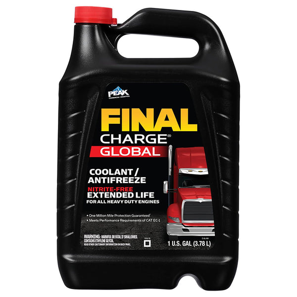 Peak FXA0B3 FINAL CHARGE Global Extended Life Concentrate Antifreeze/Coolant for All Heavy Duty Engine Cooling Systems, 1 Gallon