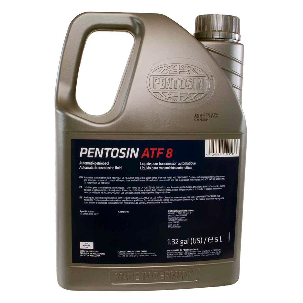 Pentosin 1058210 ATF 8 FLUID for specified ZF 6 and 8-speed transmissions, 5 Liter